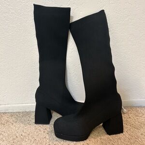 Elegant Black Women's Knee-High Boots